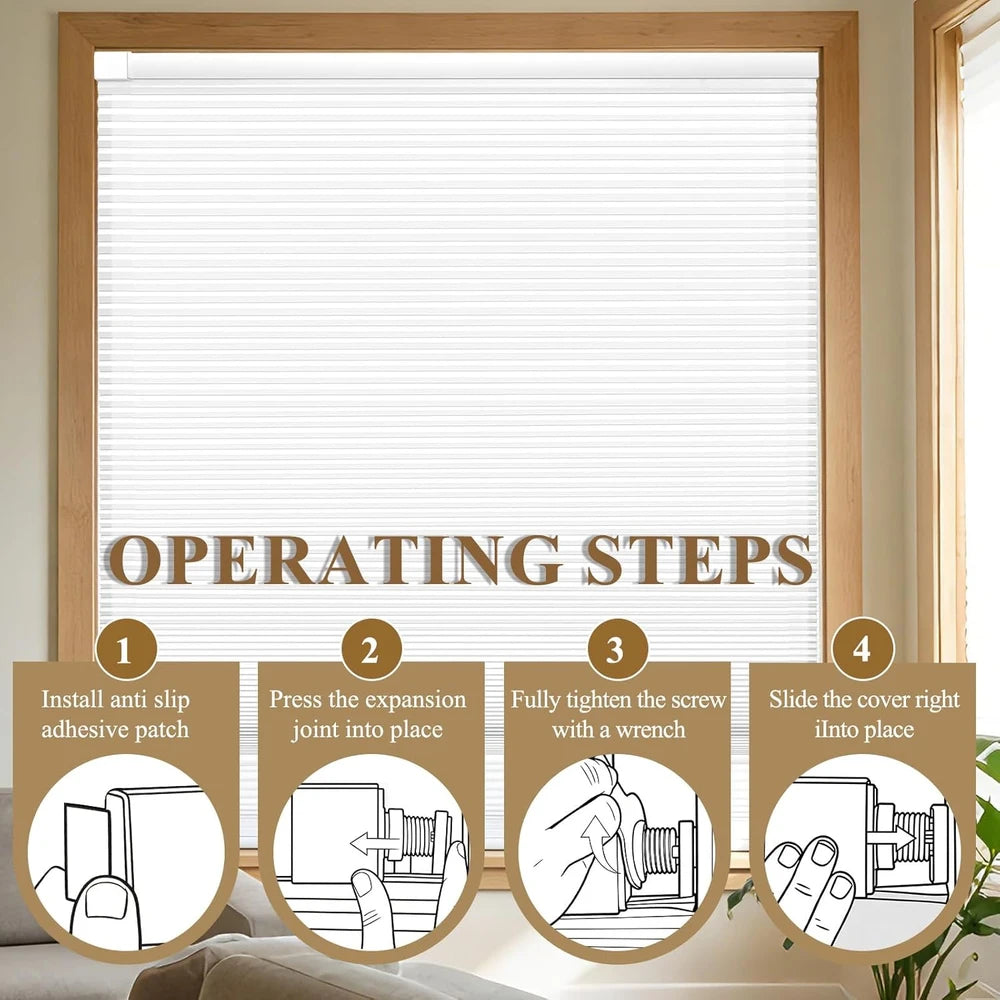 Serlmwnt Cordless Honeycomb Shades