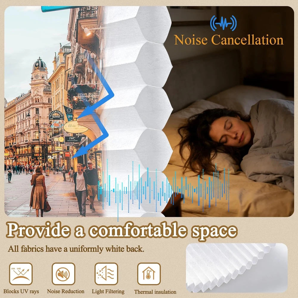 Serlmwnt Cordless Honeycomb Shades