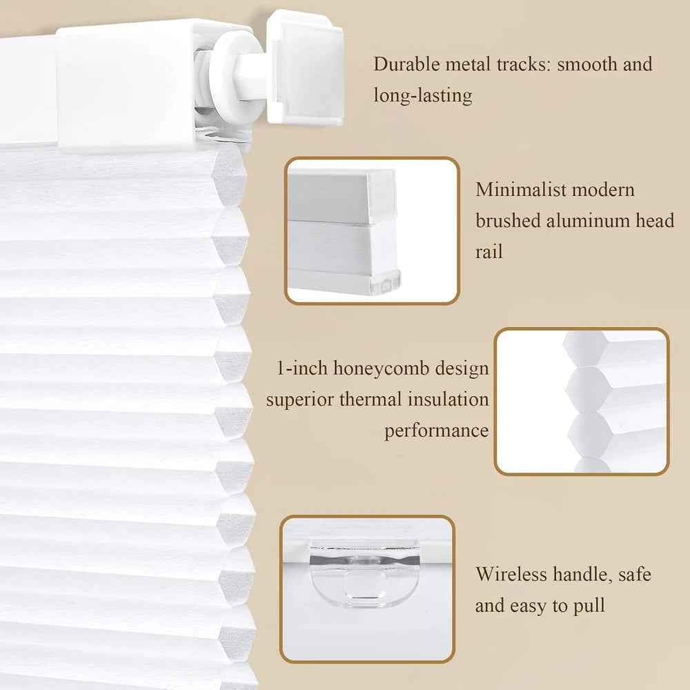 Serlmwnt Cordless Honeycomb Shades